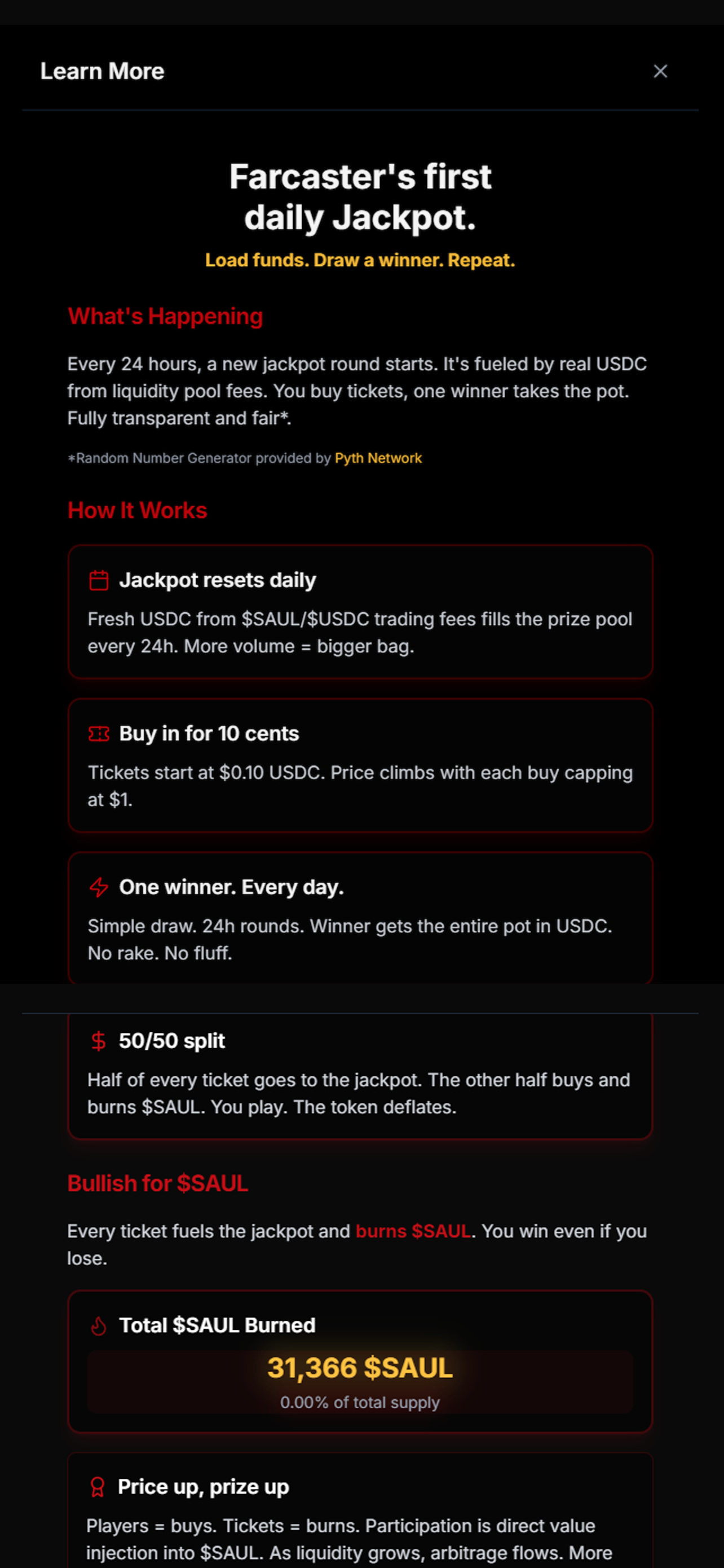 Jackpot - Farcaster Mini Apps screenshot
